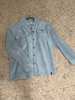 Quiksilver Kids Light Gray Fleece Button-Front Jacket